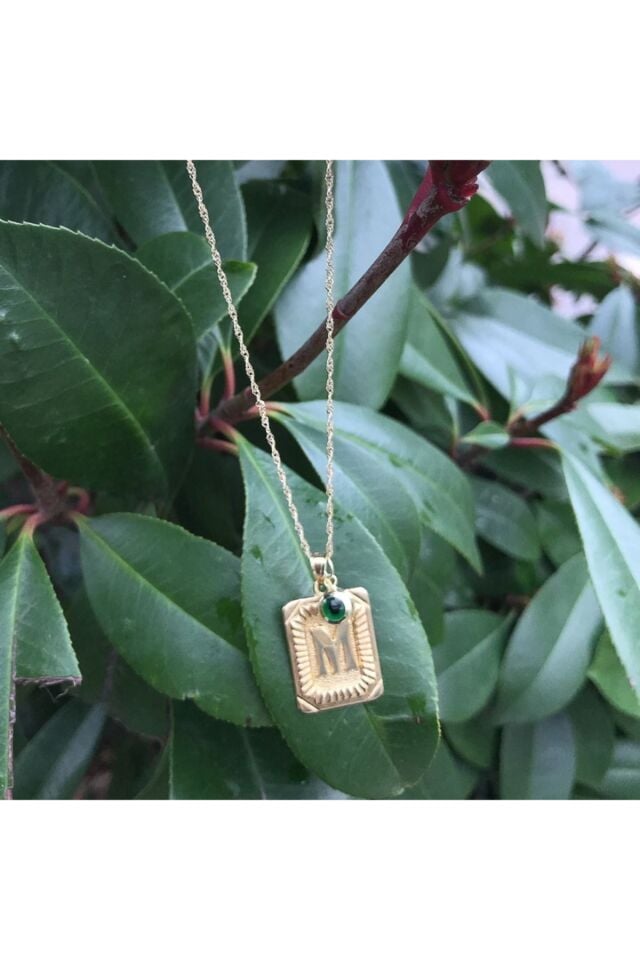 M Harfi Altın Kolye