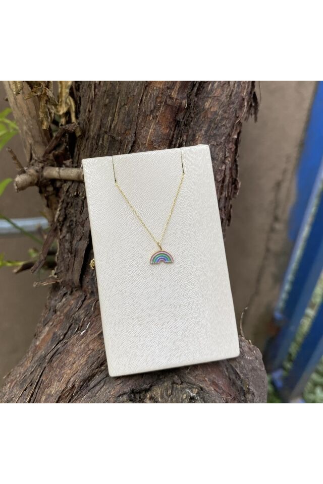 Gökkuşağı altın kolye