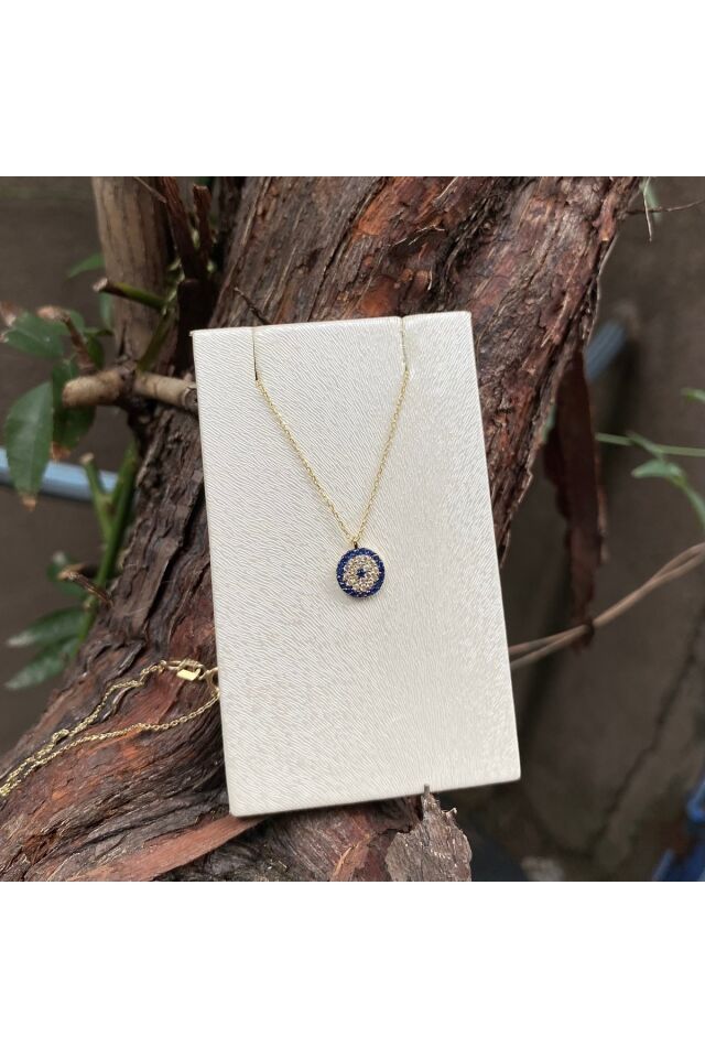 Altın nazar boncuk kolye