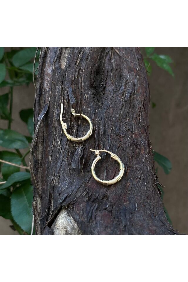 Minimal halka altın küpe