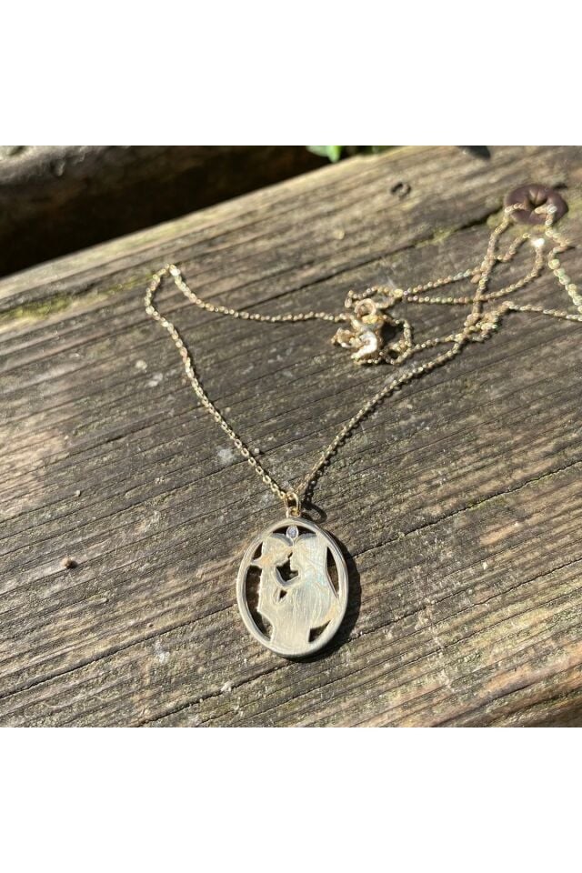 Anne kız altın kolye