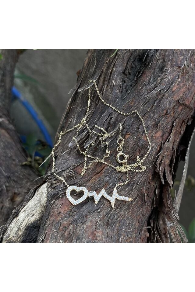 Kalp ritim altın kolye