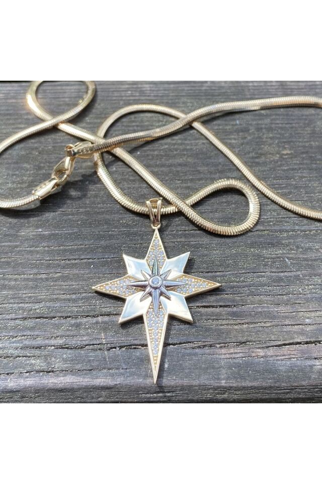 Kuzey Yıldızı Balıksırtı Kolye