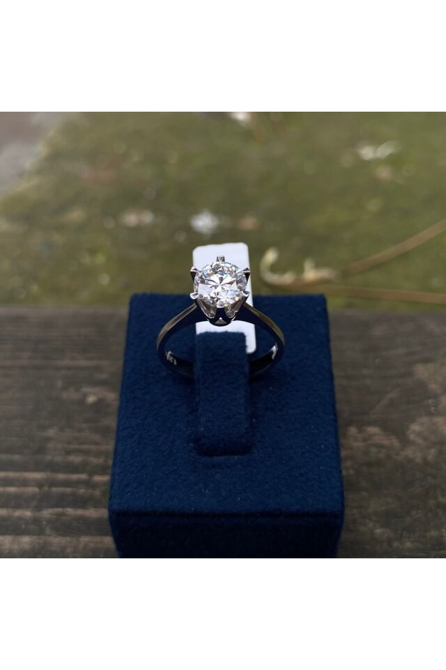 1.20ct Mozanit Tektaş Yüzük